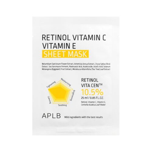 [APLB] Retinol Vitamin C Vitamin E Sheet Mask - Imagen 1