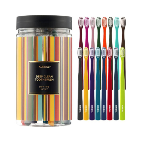 [Kundal] Deep Clean Toothbrush 16 set (Soft)