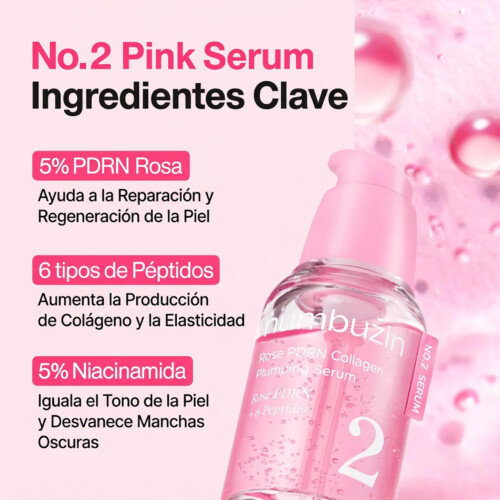 [NUMBUZIN] No.2 Rose PDRN Collagen Plumping Serum 30ml - Imagen 3