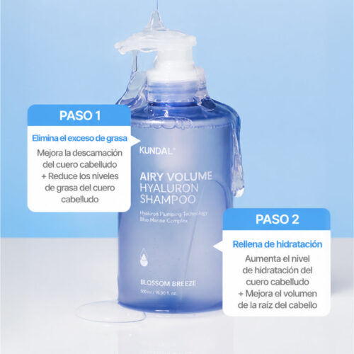[Kundal] Airy Volume Hyaluron Shampoo 500 ml - Imagen 3